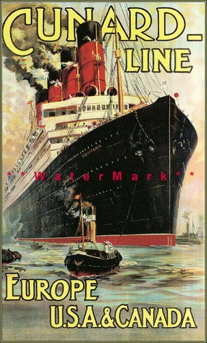 Cunard ship line - line, rms