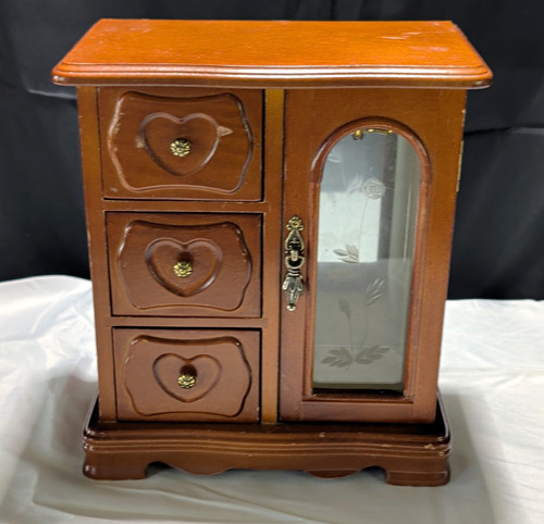 Wood jewelry box organizer - jewelry,