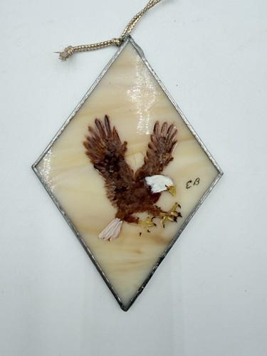 Vintage stained glass eagle - vintage,