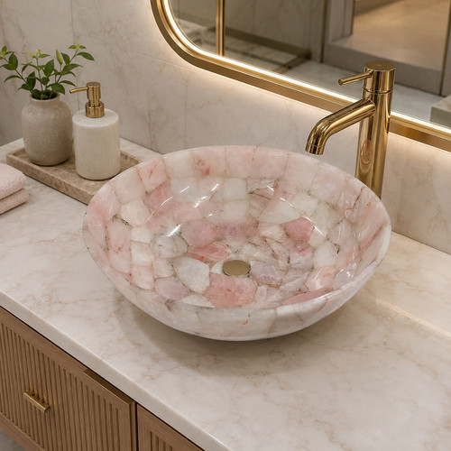 Handmade rose quartz stone - handmade,