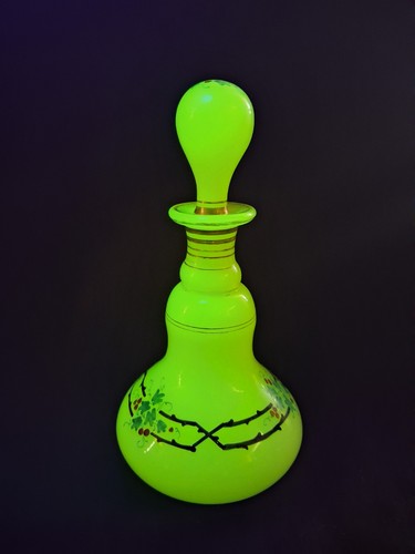 Antique french green opaline - antique,