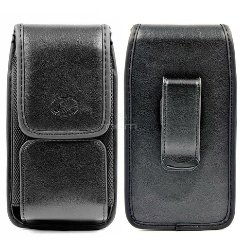 Black leather pouch - leather, holster
