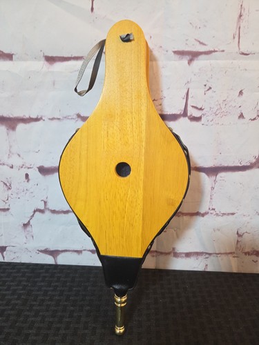 Vintage wood leather brass - wood,