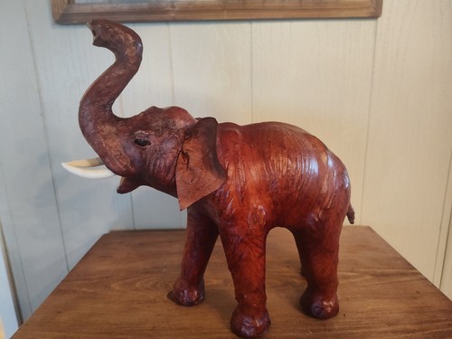 Vintage leather elephant - vintage,