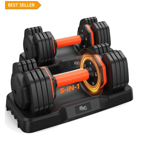 Compact 50lbs dumbbell - 50lbs,
