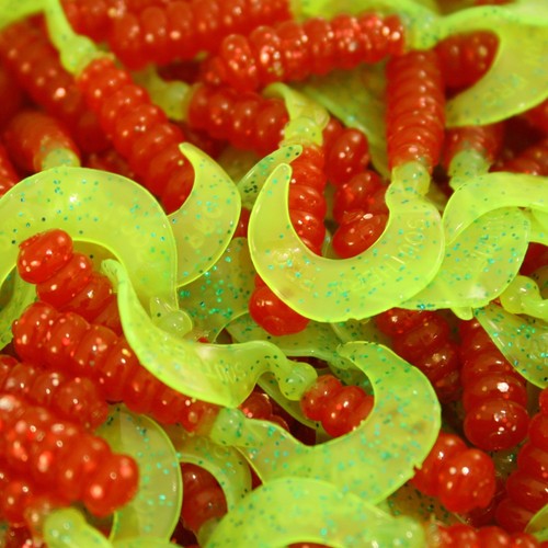 Red chartreuse hot grubs - chartreuse,