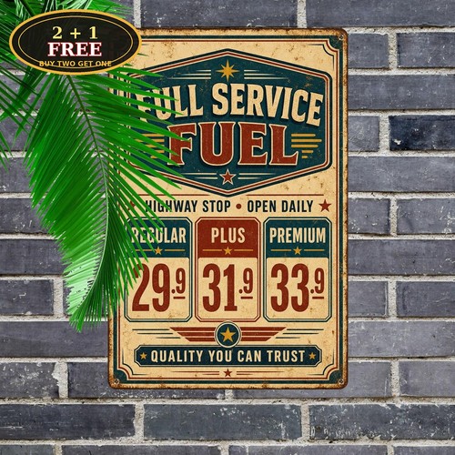 Retro gas station - gas,