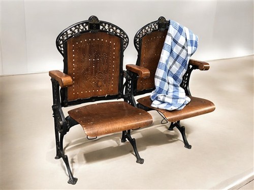 Wood iron folding theater - iron,