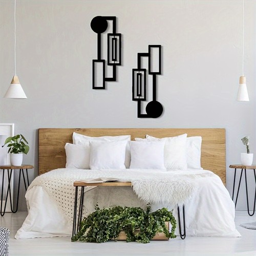 2pcs metal wall art - 2pcs, geometric