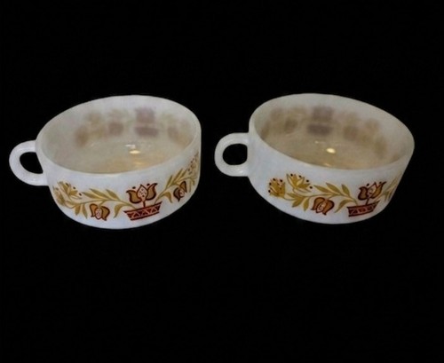 Vtg glasbake soup bowls - ,