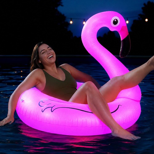 Flamingo pool float - pool, with