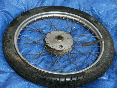 1972 honda sl125s - front, rim