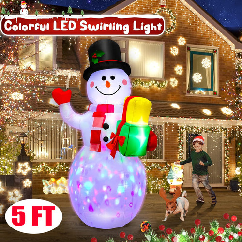 5ft inflatable snowman - inflatable,