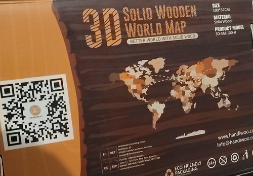 Solid wooden worlds map - 3d,