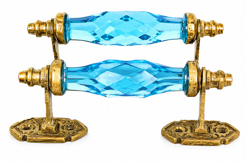 Vintage brass cut - brass, glass