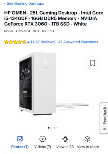 Gaming desktop omen 25l - hp,
