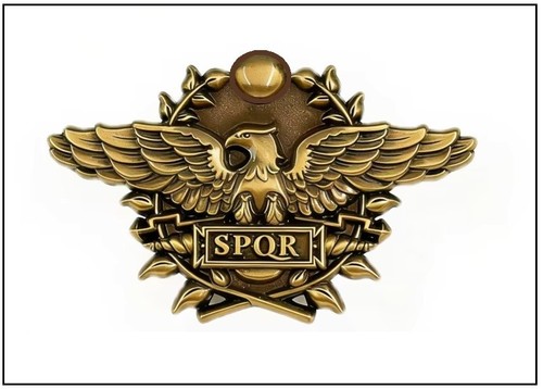 Spqr eagle badge - 2", wide