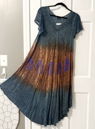 Ntw hippy boho long dress - dress, dark