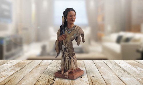 Indian woman bust statue - woman,