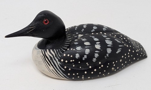 Vtg wooden wildlife - vtg, loon