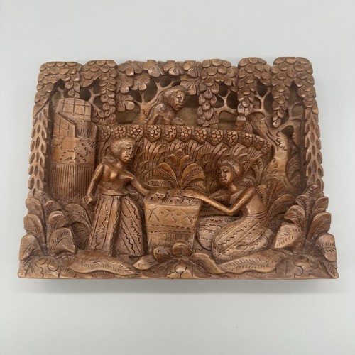 Vintage indonesian wood hand - wood,