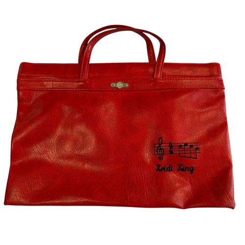 Vintage red music sheet - red, bag