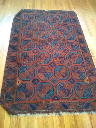 Antique baluchi wool carpet - baluchi,