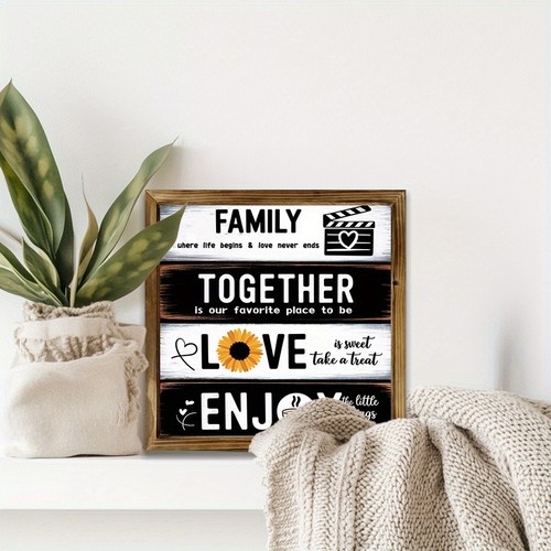 Wooden framed family together - wooden,