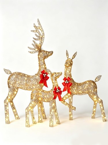 Christmas lighted reindeer - christmas,