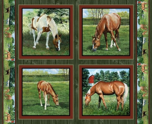 Horse fabric panel valley - horse,