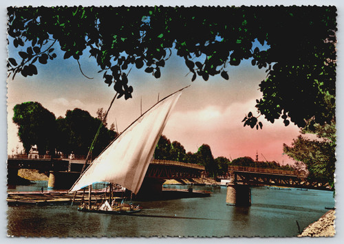 Postcard rppc egypt cairo nile - postcard,