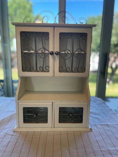 Vtg wood wall cabinet - vtg,