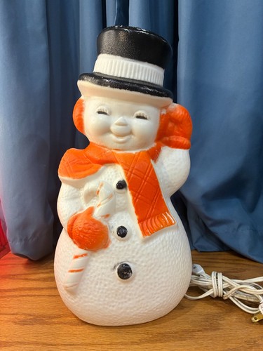 Vintage poloron snowman blow - vintage,
