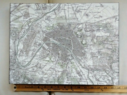 Paris map art print - map, wall