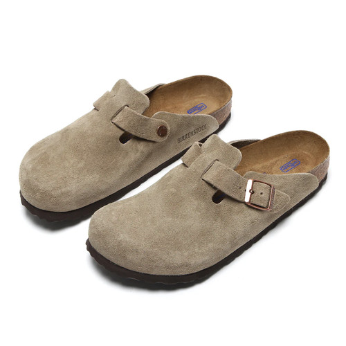 Birkenstock boston suede taupe - birkenstock,