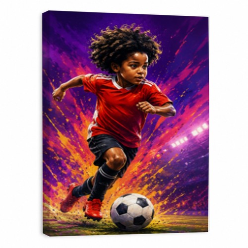 Kids soccer canvas - wall, art