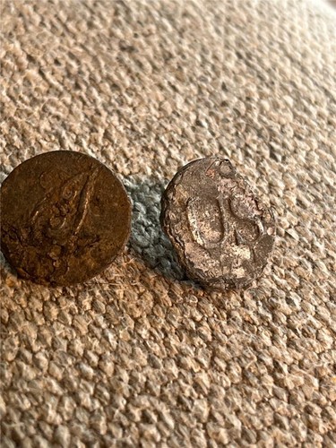 Two old cuff buttons from - two, war