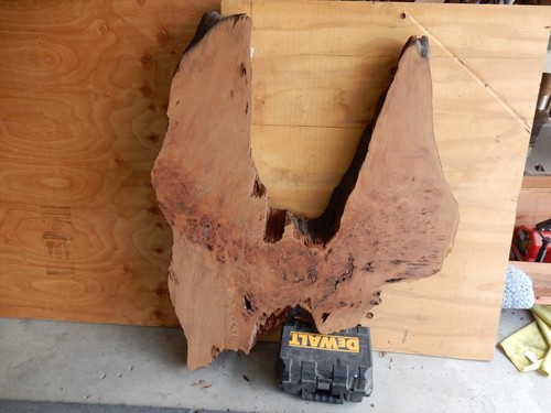 Redwood slab shape a - shape, bat