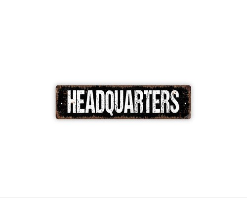 Headquarters sign office wall - headquarters,