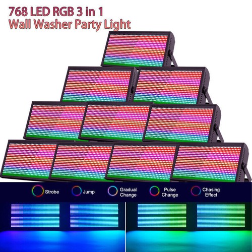 10x 200w rgbw - 768led, wall