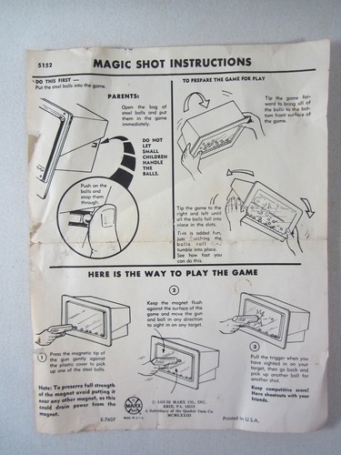 Vintage 1973 marx magic shot - vintage,