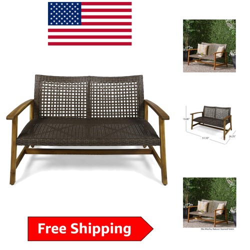 Cozy wicker loveseat - wicker,