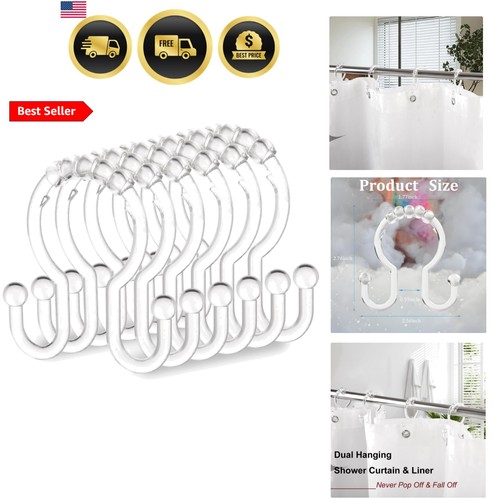 Shower curtain rings hooks - shower,