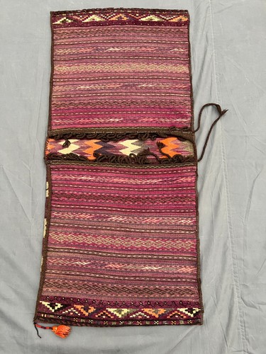 Purple afghan saddle bag - afghan,