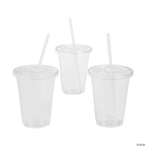 Clear plastic cups - 16,