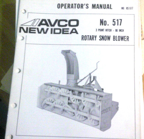 Operator manual avco 517 - operator's,