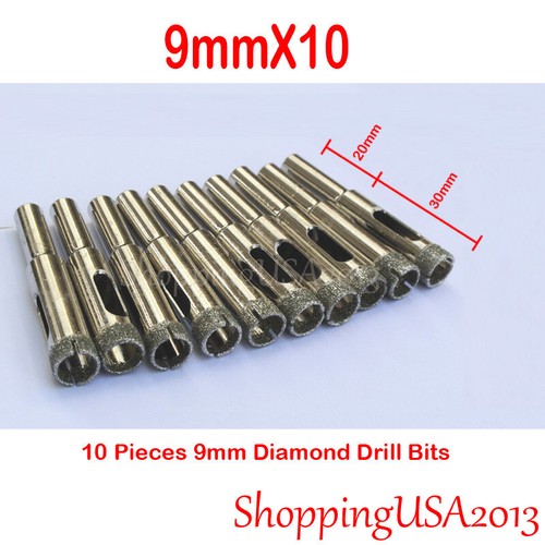 10pcs 9mm diamond drill bits - drill,