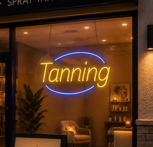Tanning led neon sign x - neon,