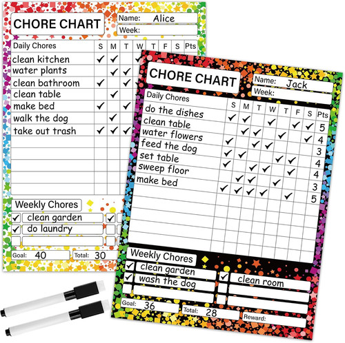 Pack magnetic chore chart - magnetic,