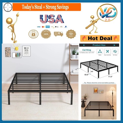 Black california king bed - black,